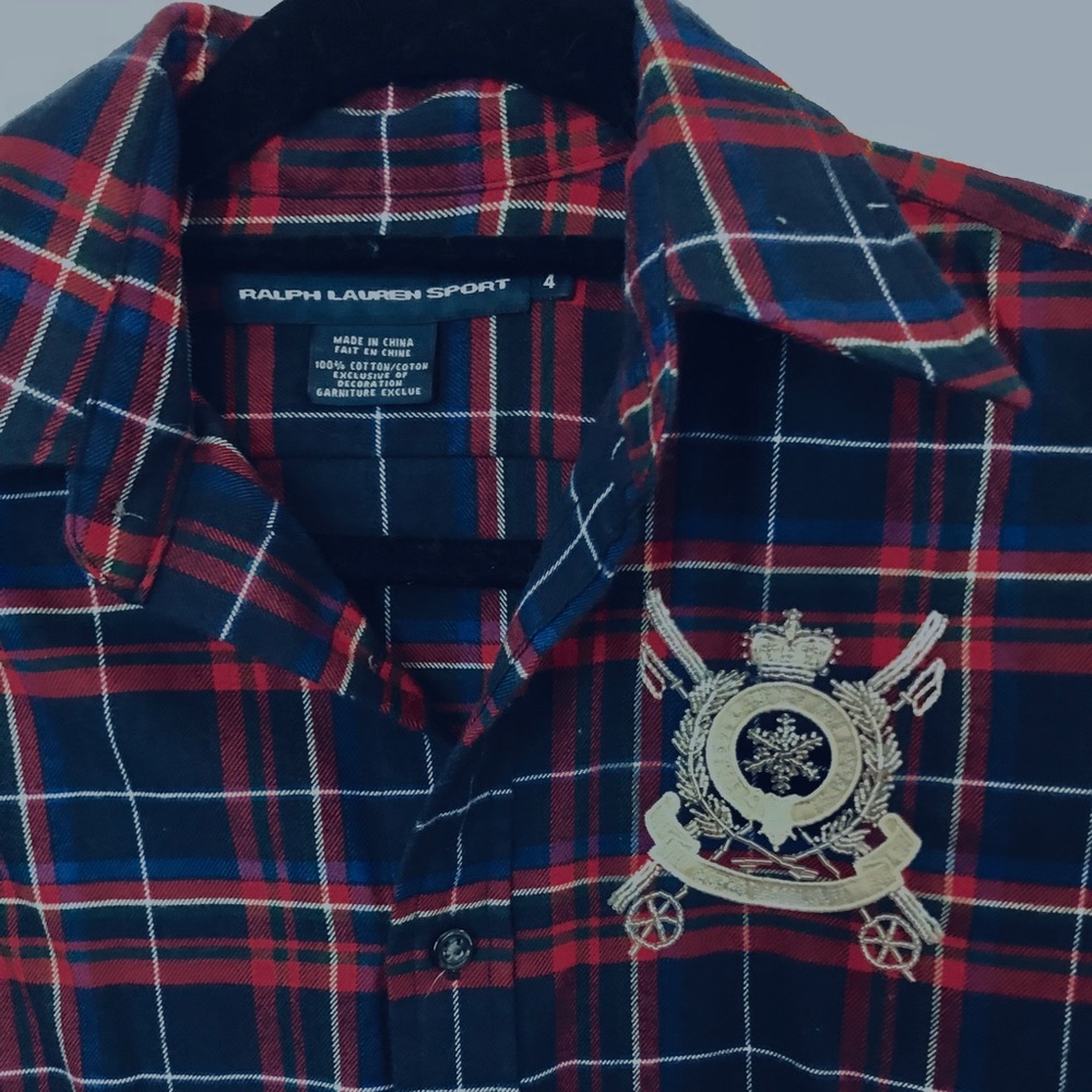 RL Sport Fitted Long Sleeve W Beading & Embroidery